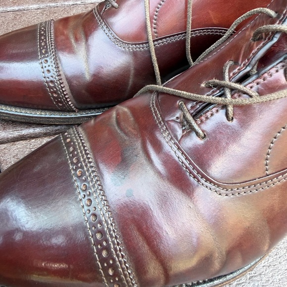 Alden Men\'s Burgundy/Brown Cap-Toe Blucher Oxfords main image 5